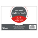 White 4" x 6" Unruled Index Cards 10 Packs of 50