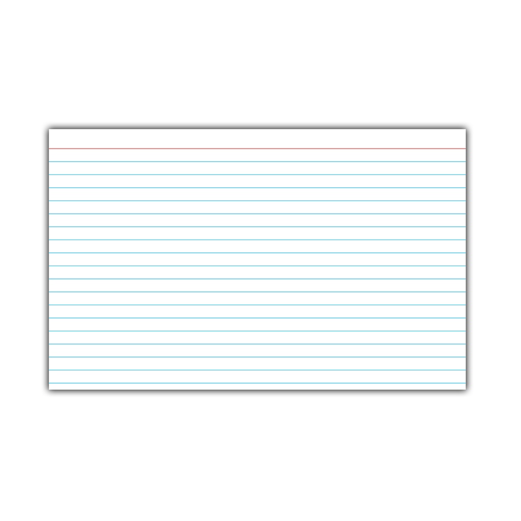 White 5" x 8" Ruled Index Cards Pack of 25