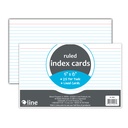 White 5" x 8" Ruled Index Cards 10 Packs of 25