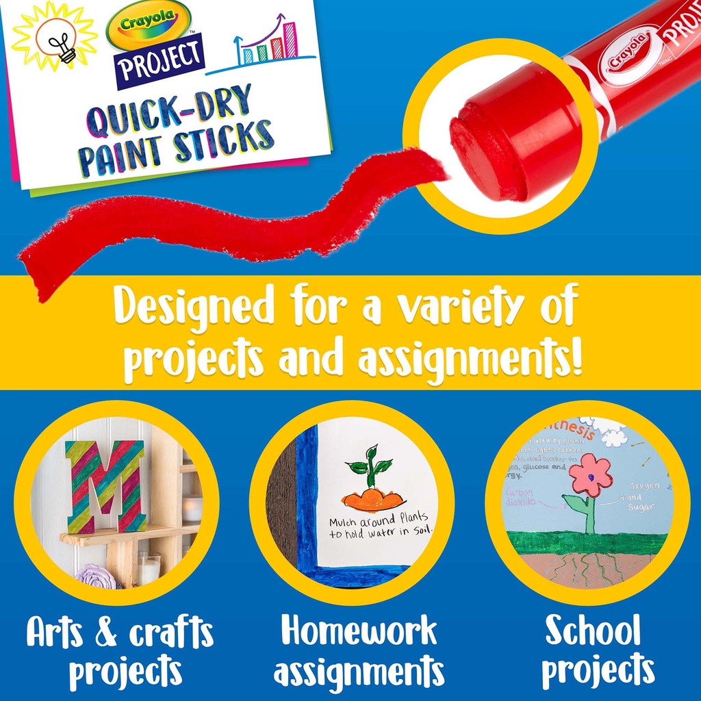 Project™ Quick-Dry Paint Sticks 6 Count