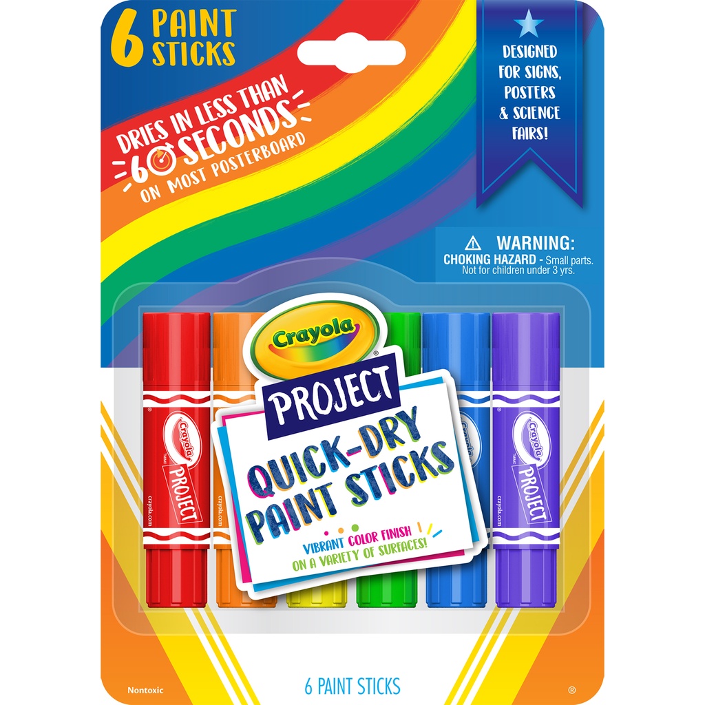 6 Color Project™ Quick-Dry Paint Sticks 6 Packs