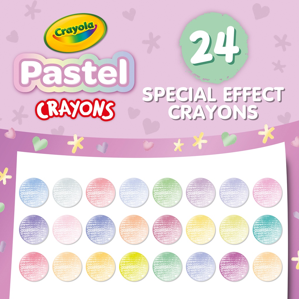 24 Colors Pastel Crayons 6 Packs