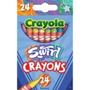 24 Color SWIRL Crayons 6 Packs