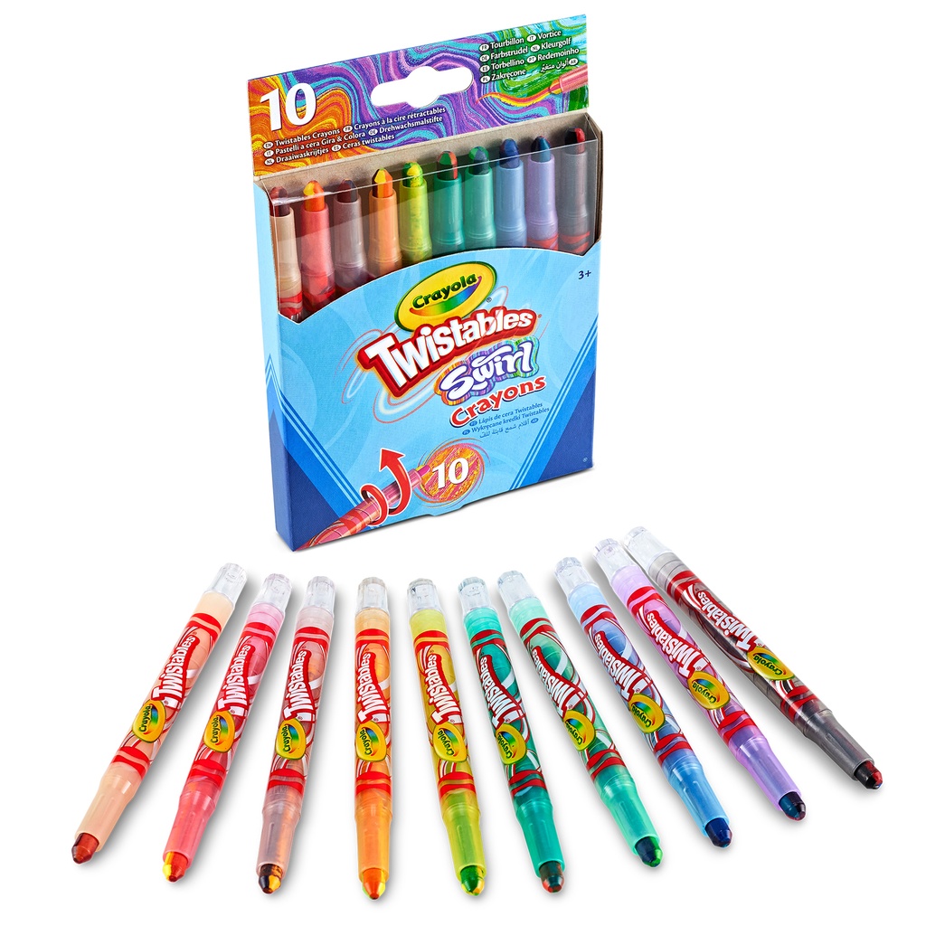 10 Color SWIRL Mini Twistable Crayons 6 Packs