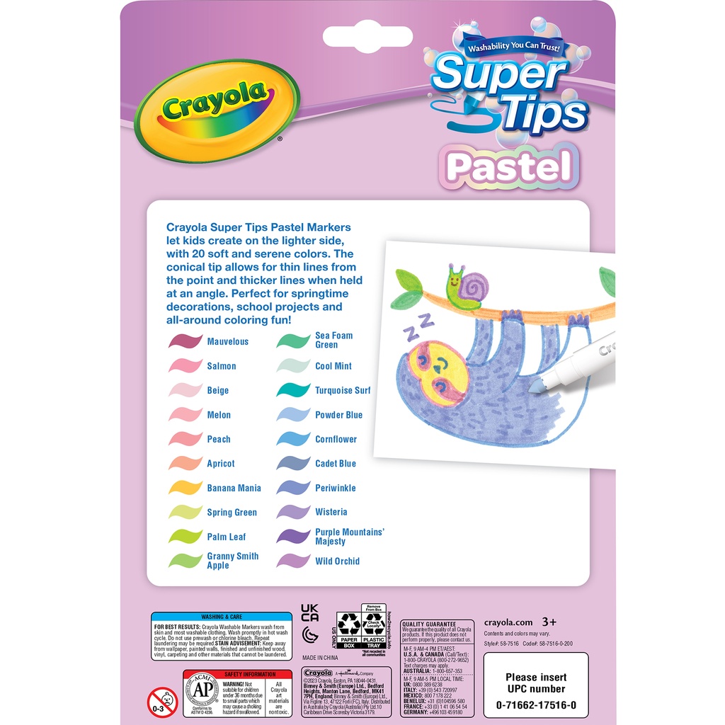 Pastel Supertip Markers 20 Count