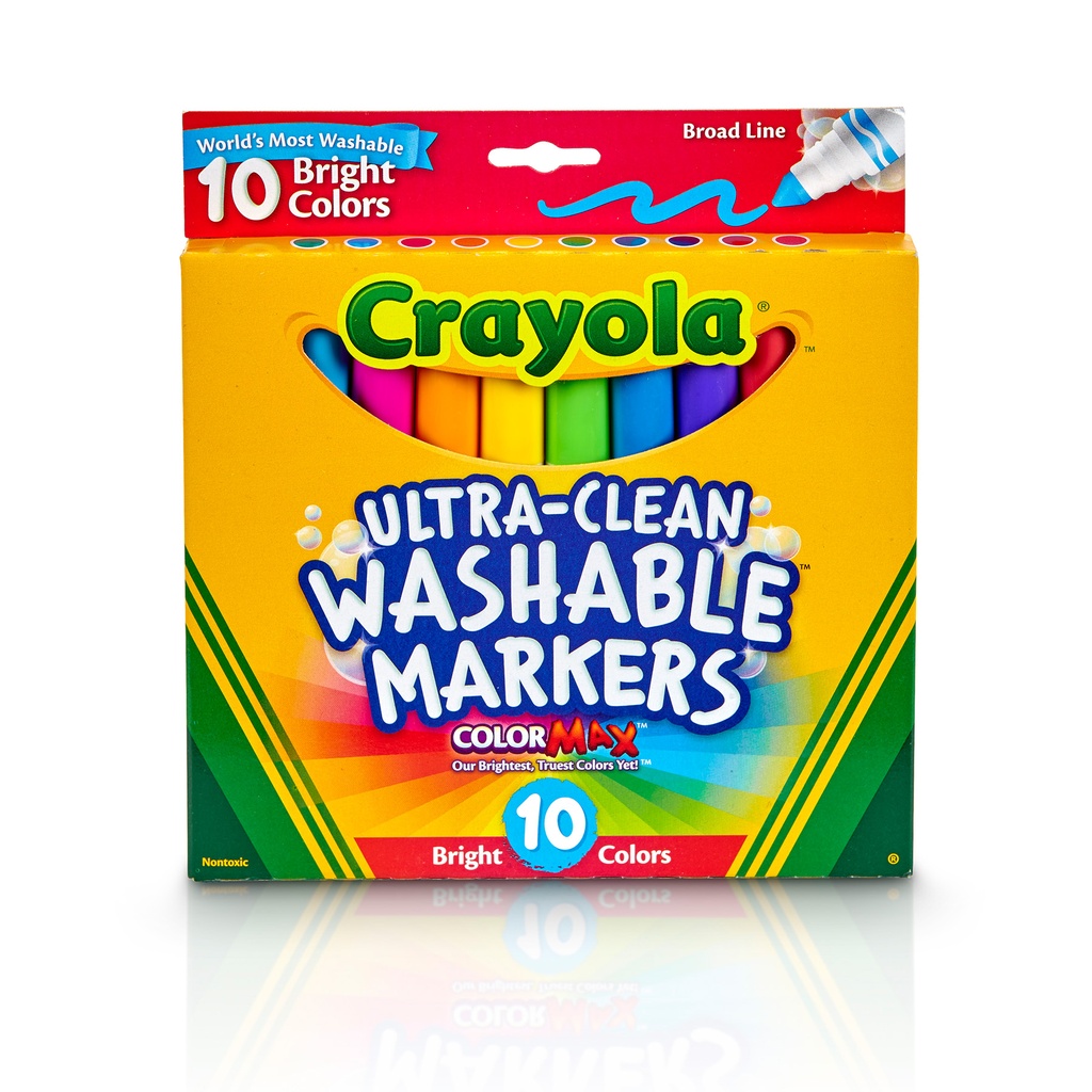 Ultra-Clean Broad Line Washable Bright Color Max Markers 10 Count