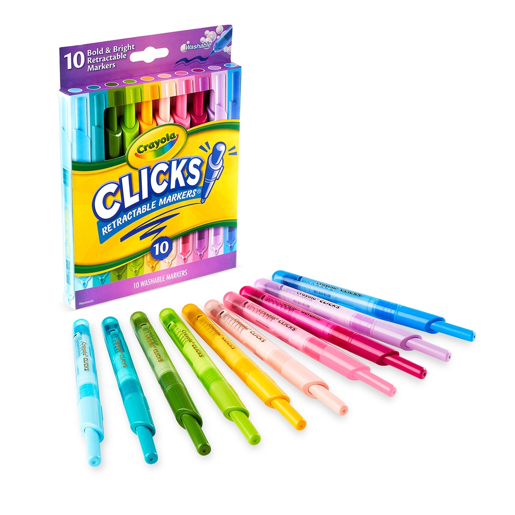 Bold/Bright Washable CLICKS Retractable Markers 10 Count