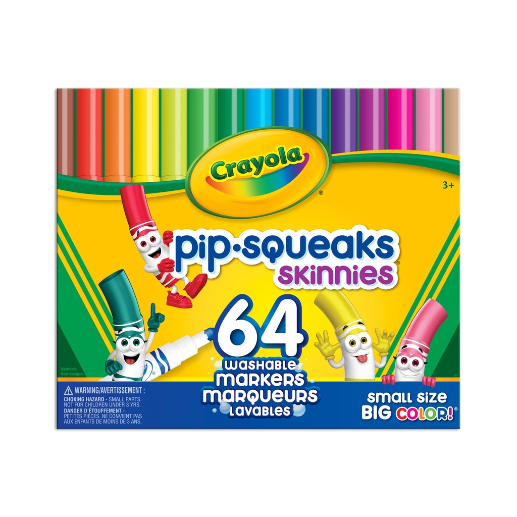 Washable Pip-Squeaks Skinnies Markers 64 Count