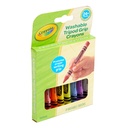 Washable Tripod Grip Crayons 8 Count