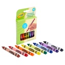 8 Color Washable Tripod Grip Crayons 8 Packs