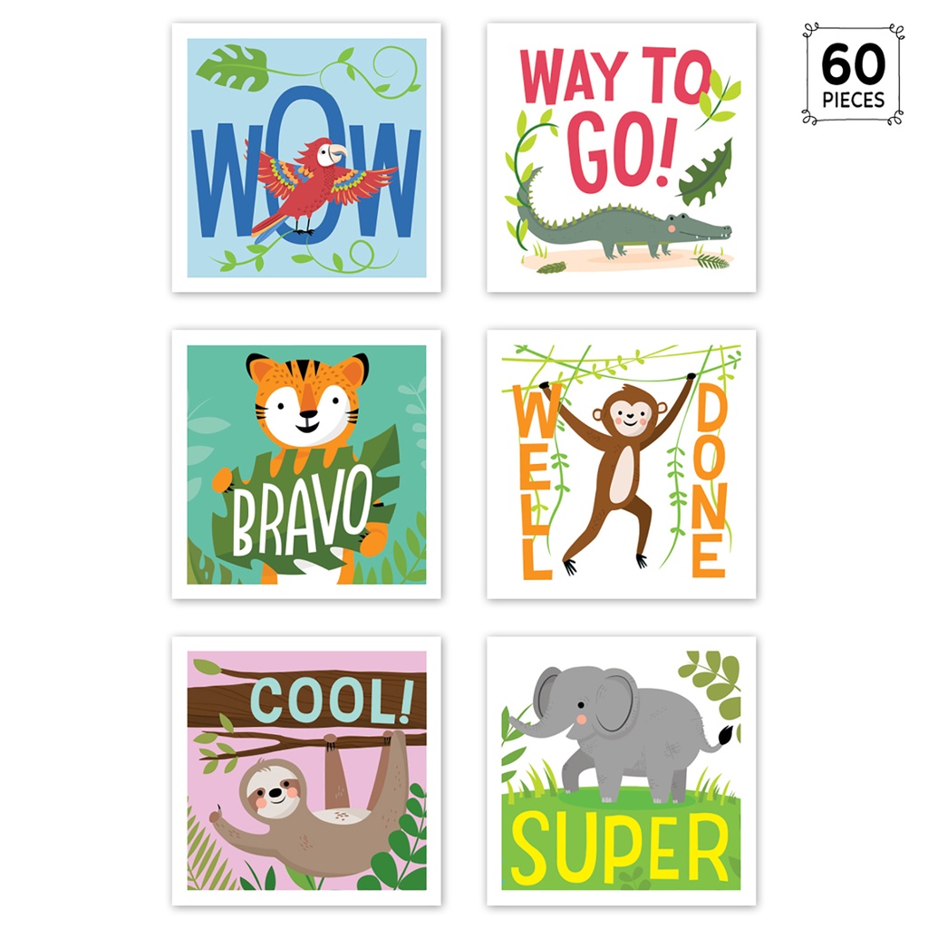 Jungle Friends Reward Stickers Pack of 60