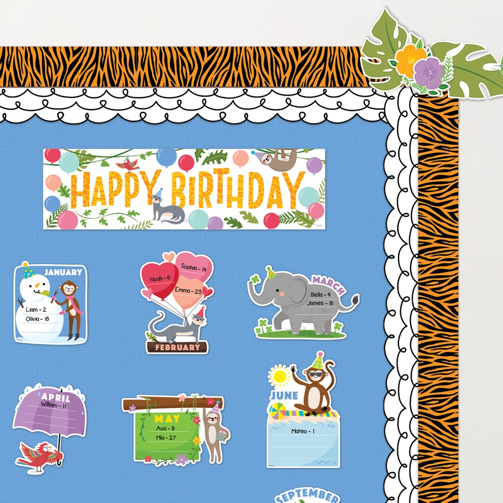 Jungle Friends Tiger Stripes EZ Border 48 Feet