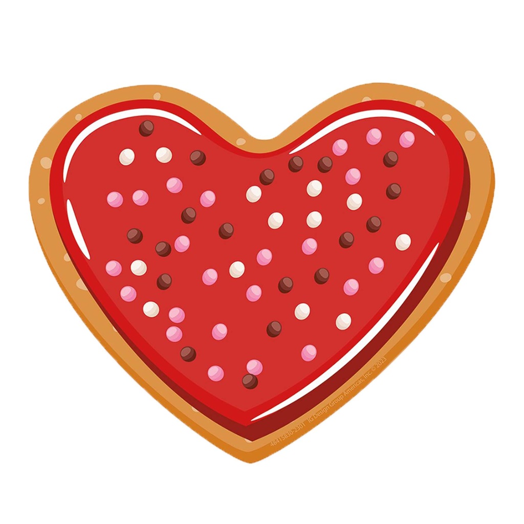 Heart Cookies Paper Cut-Outs Pack of 36