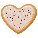 Heart Cookies Paper Cut-Outs Pack of 36