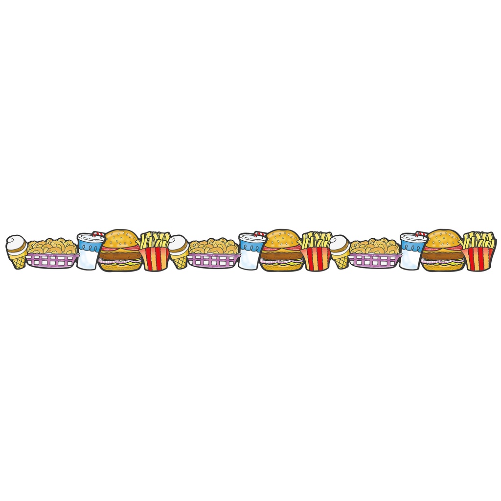 Fast Food Deco Trim Extra Wide 37 Feet