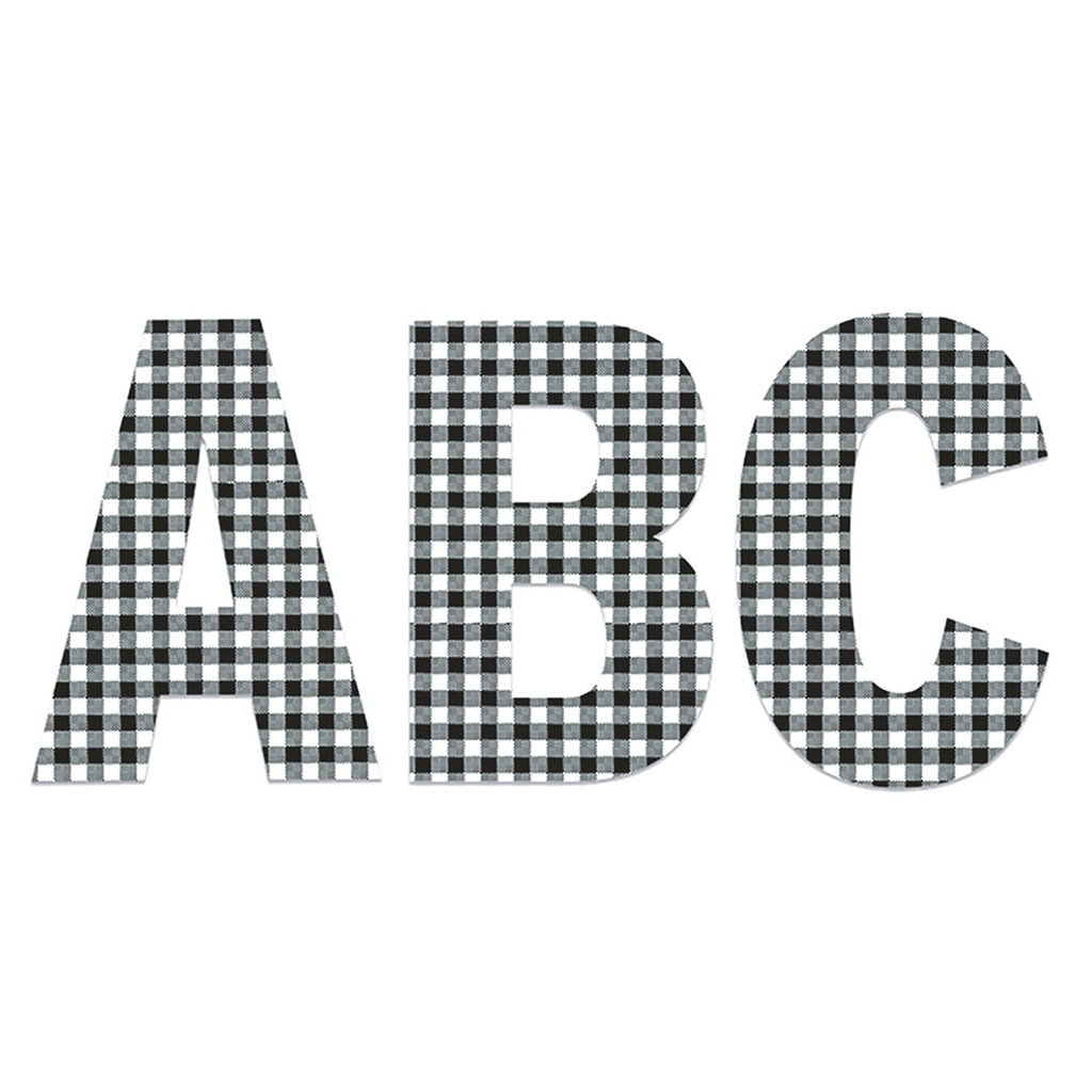 7" Gingham Jumbo Deco Letters Pack of 129