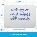 12" x 18" Dry Erase Board Pack of 3