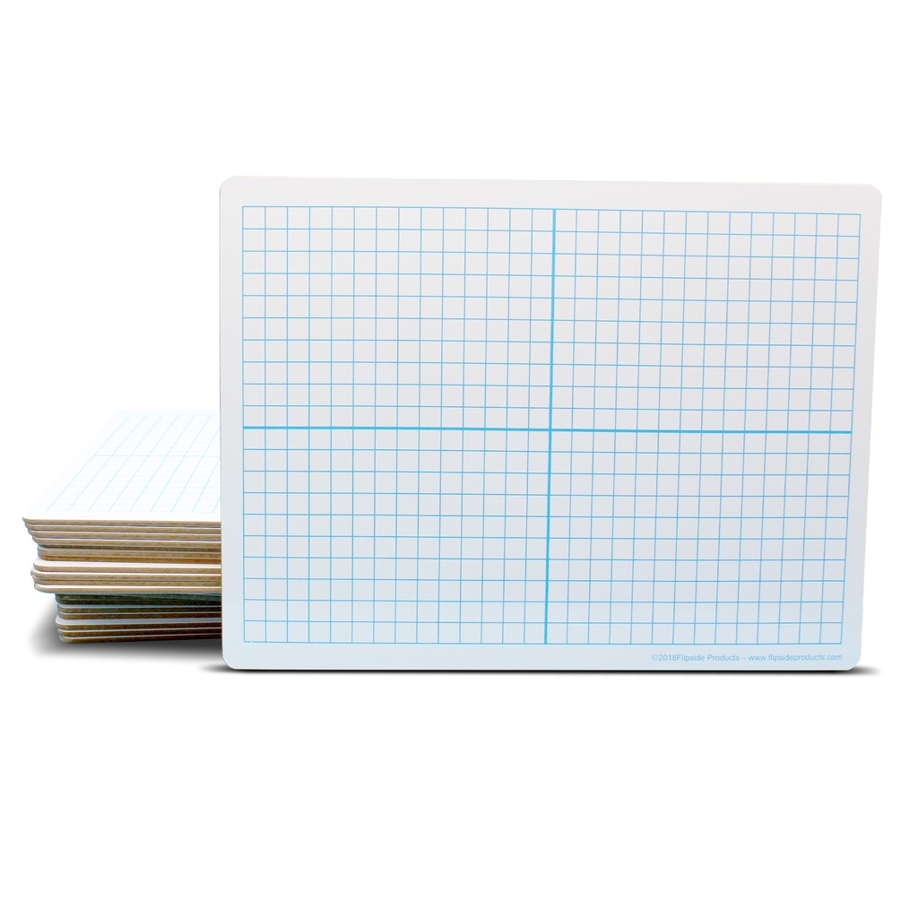 Two Sided 9 x 12 XY Axis/Dry Erase Boards Class Pack of 24