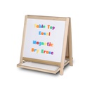 19.5"H x 18"W Magnetic Table Top Easel White Dry Erase/Black Chalkboard