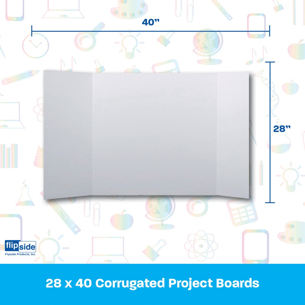 White 28" x 40" 1 Ply Project Board Pack of 18