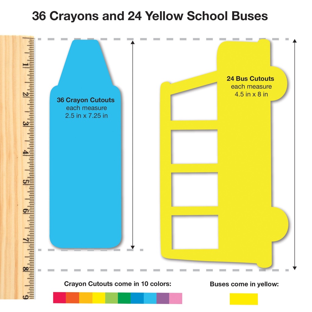 Back to School Shapes Punch Out Paper Cutouts 84 Pieces