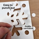 Winter Shapes Punch Out Paper Cutouts 120 Pieces