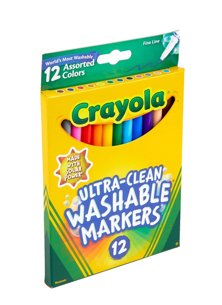 Colorful Ultra Fine Tip Markers 12-Pack