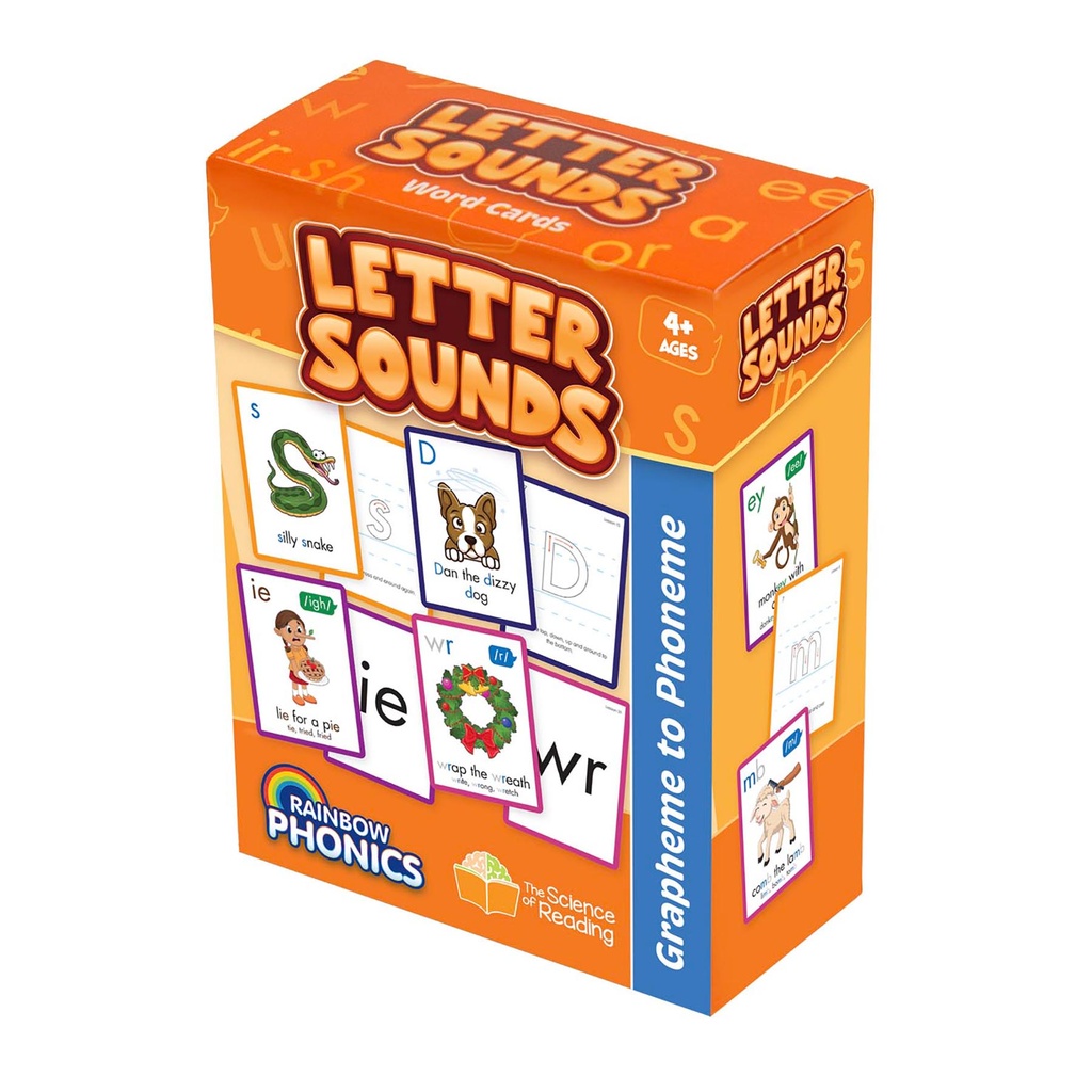 Rainbow Phonics Graphene to Phoneme Letter Sound Cards, 