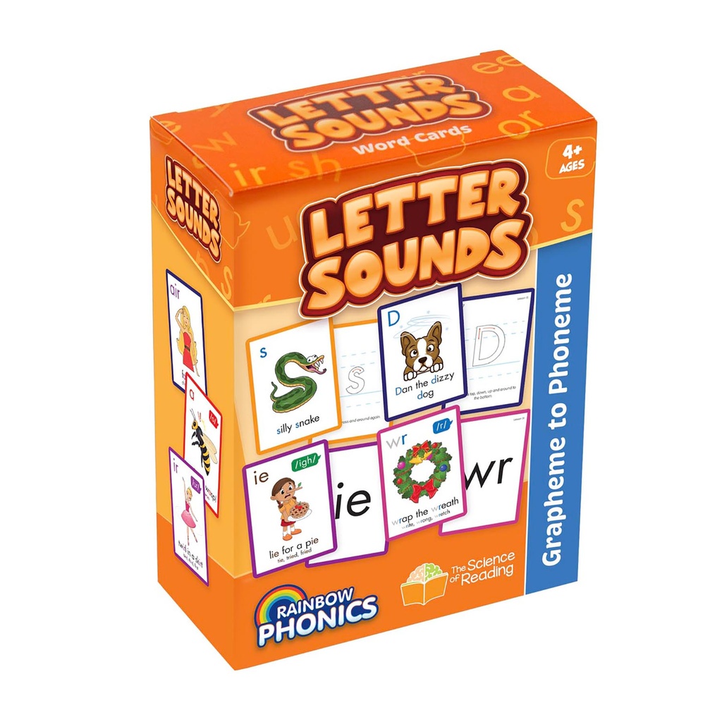 Rainbow Phonics Graphene to Phoneme Letter Sound Cards, 