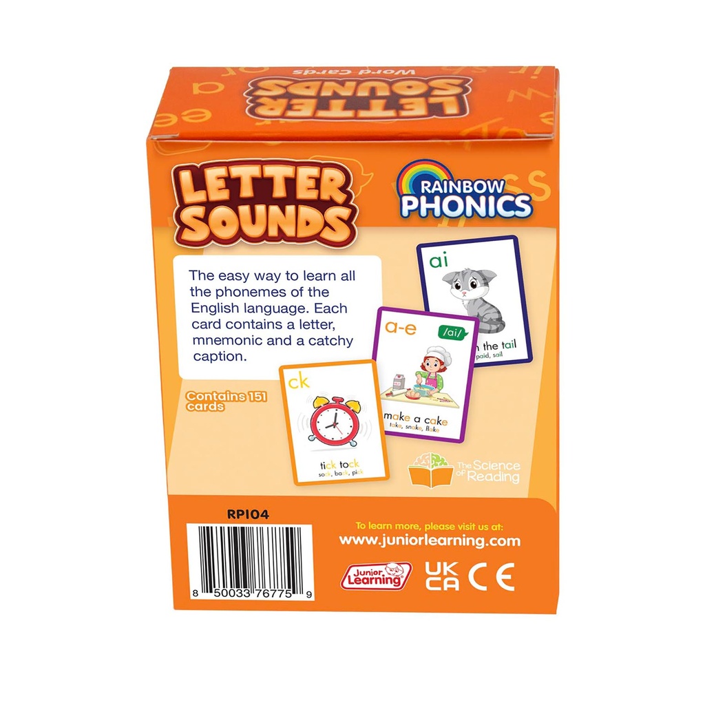 Rainbow Phonics Graphene to Phoneme Letter Sound Cards, 