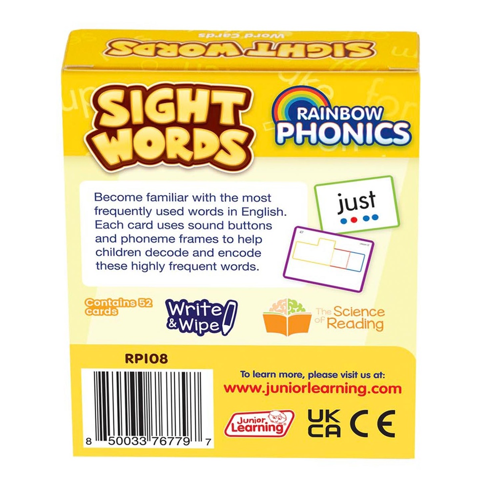 Rainbow Phonics High Freguency Sight Word Cards