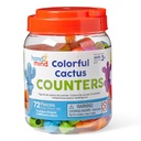 Colorful Cactus Counters Set of 72