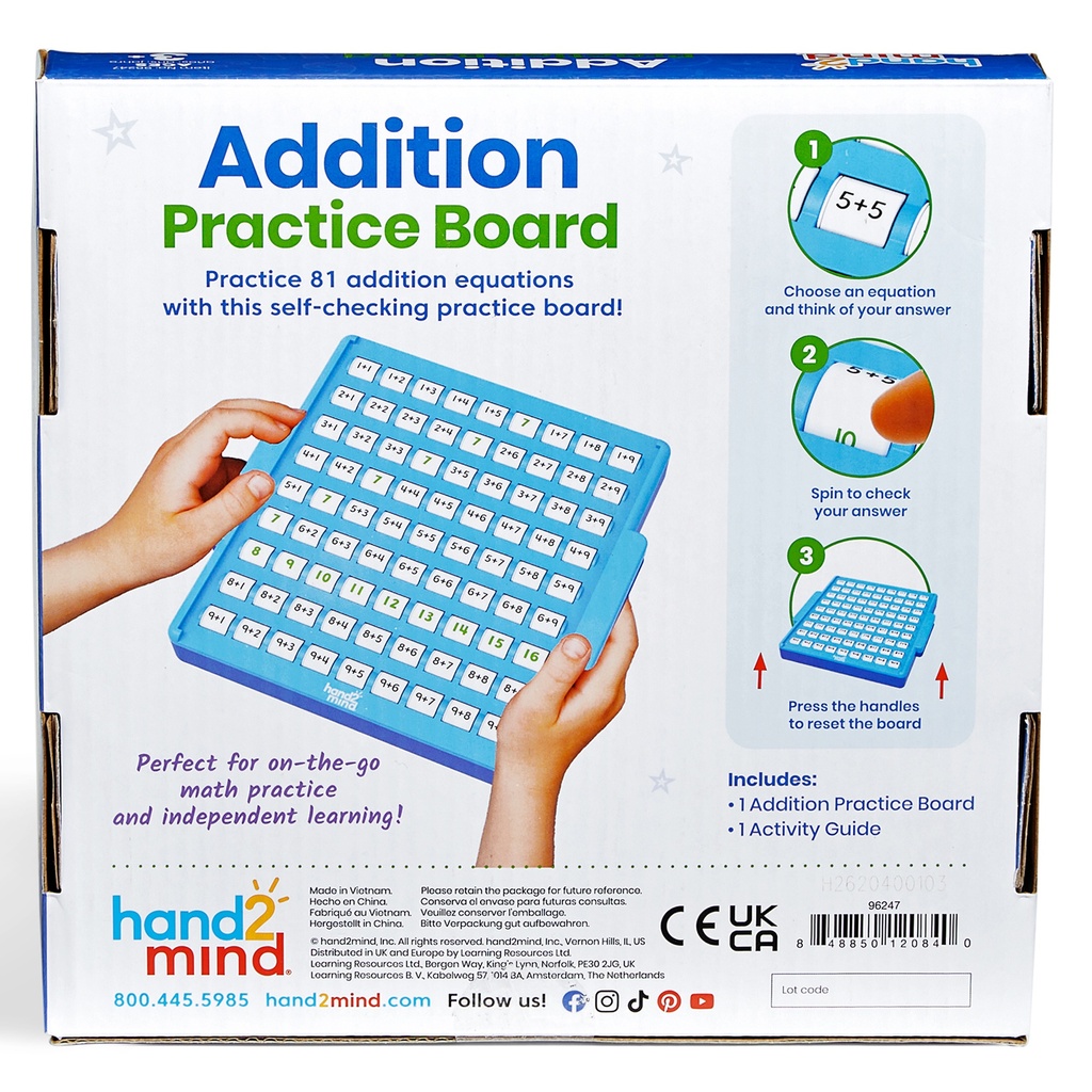 Addition Interactive Math Facts Board 