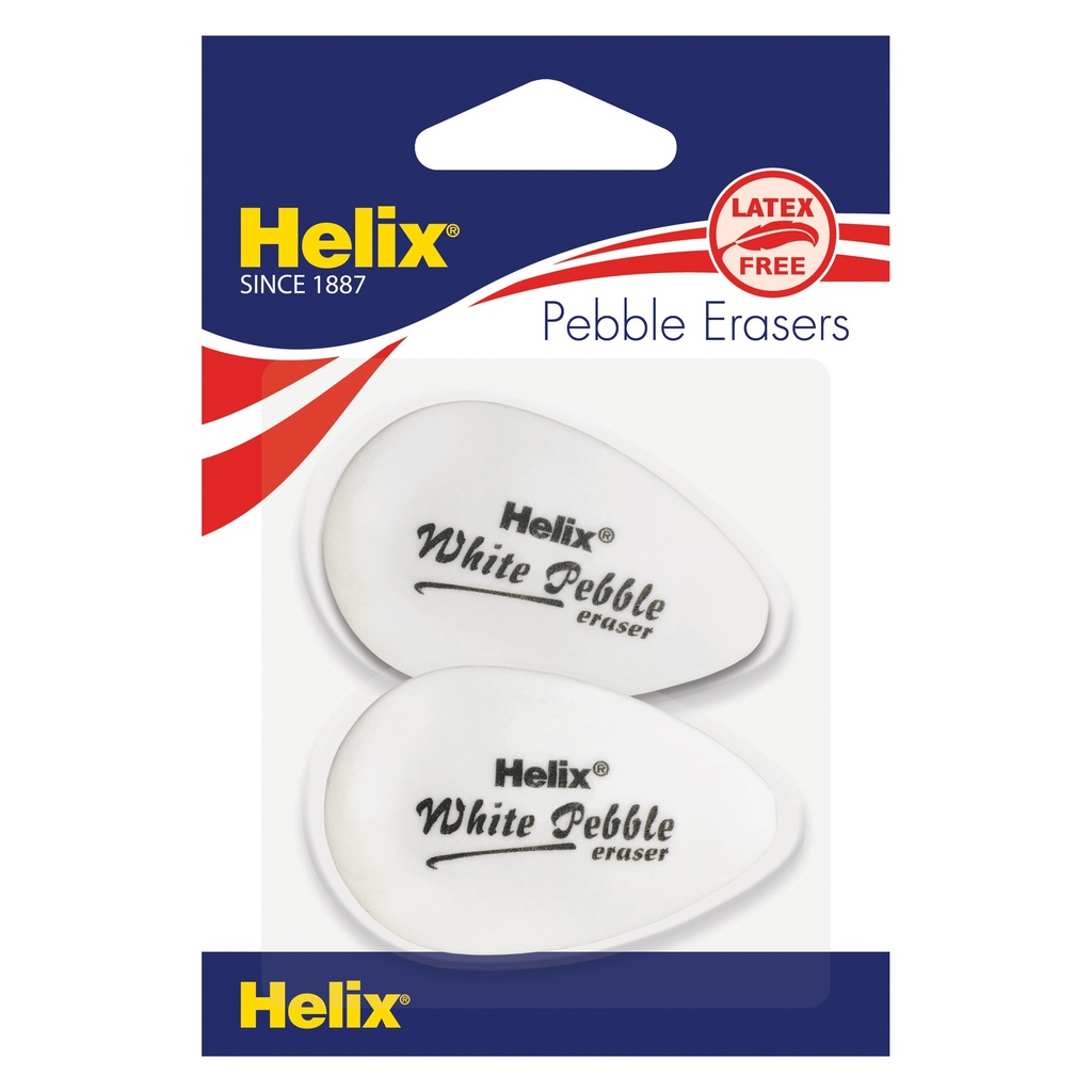 White Pebble Erasers 40 count