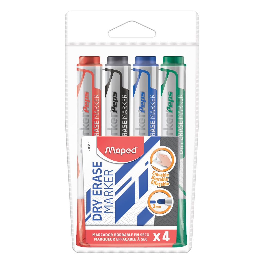 Marker'Peps Bullet Tip Dry Erase Jumbo Markers 24 count