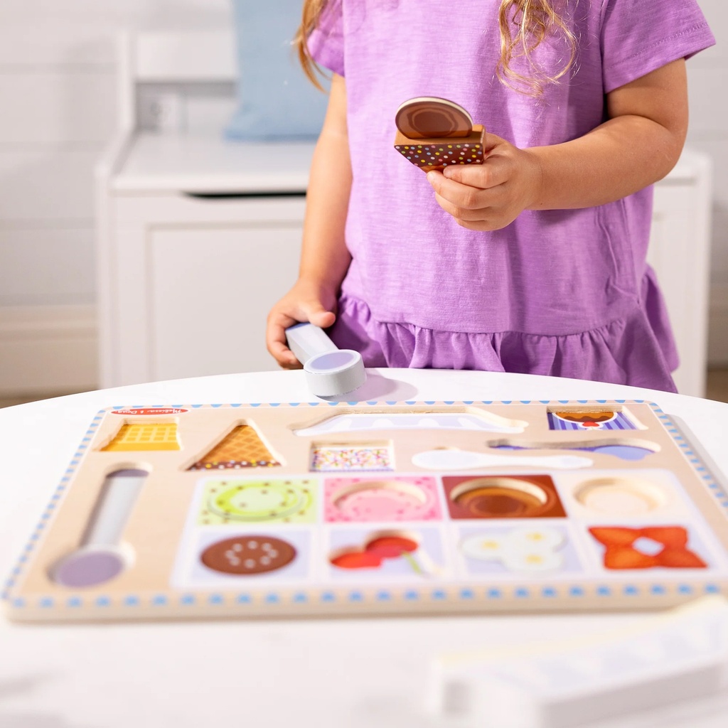 Wooden Magnetic Ice Cream Puzzle & Play Set