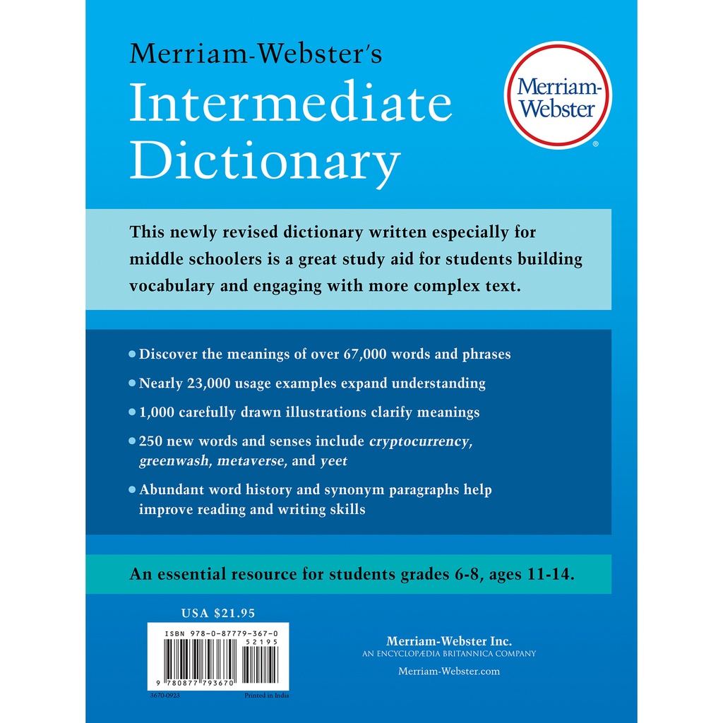 Merriam-Webster's Intermediate Dictionary