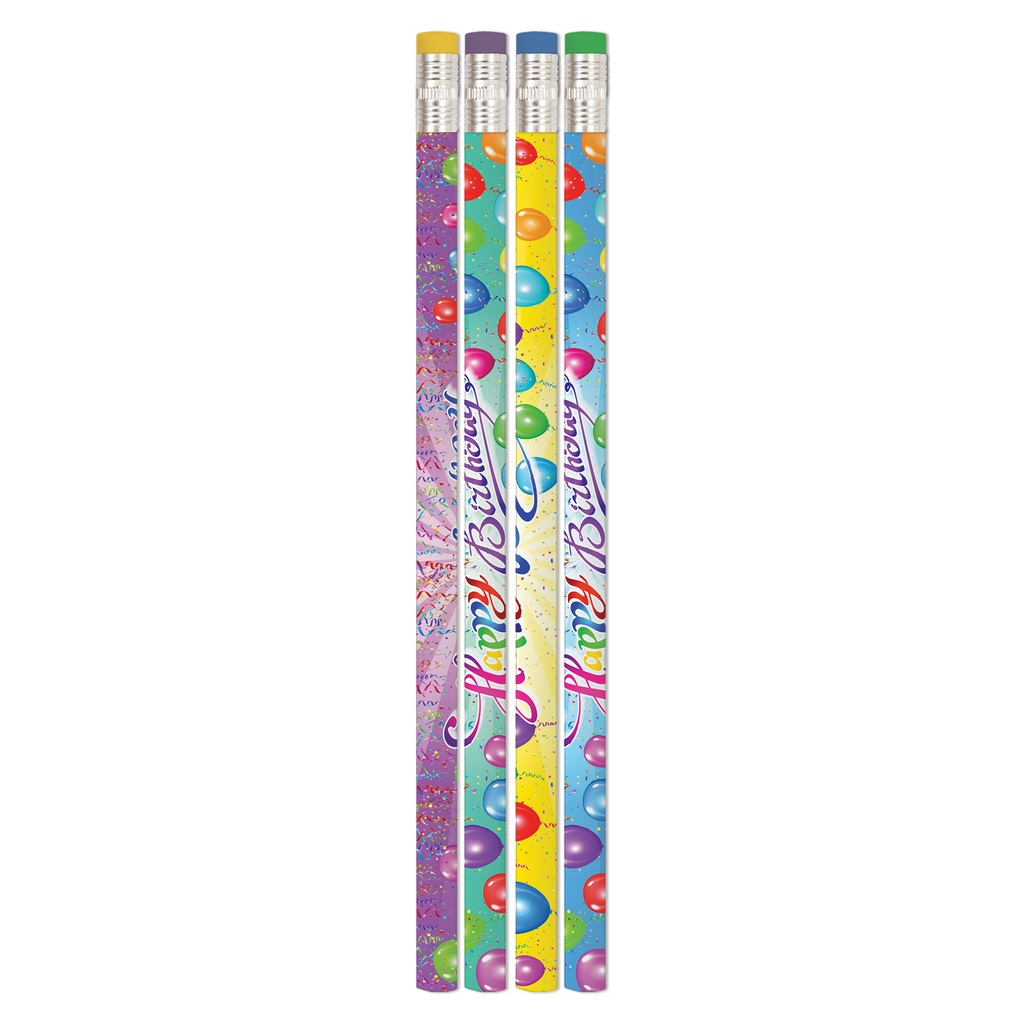 Happy Birthday Rainbow Pencil Pack of 12