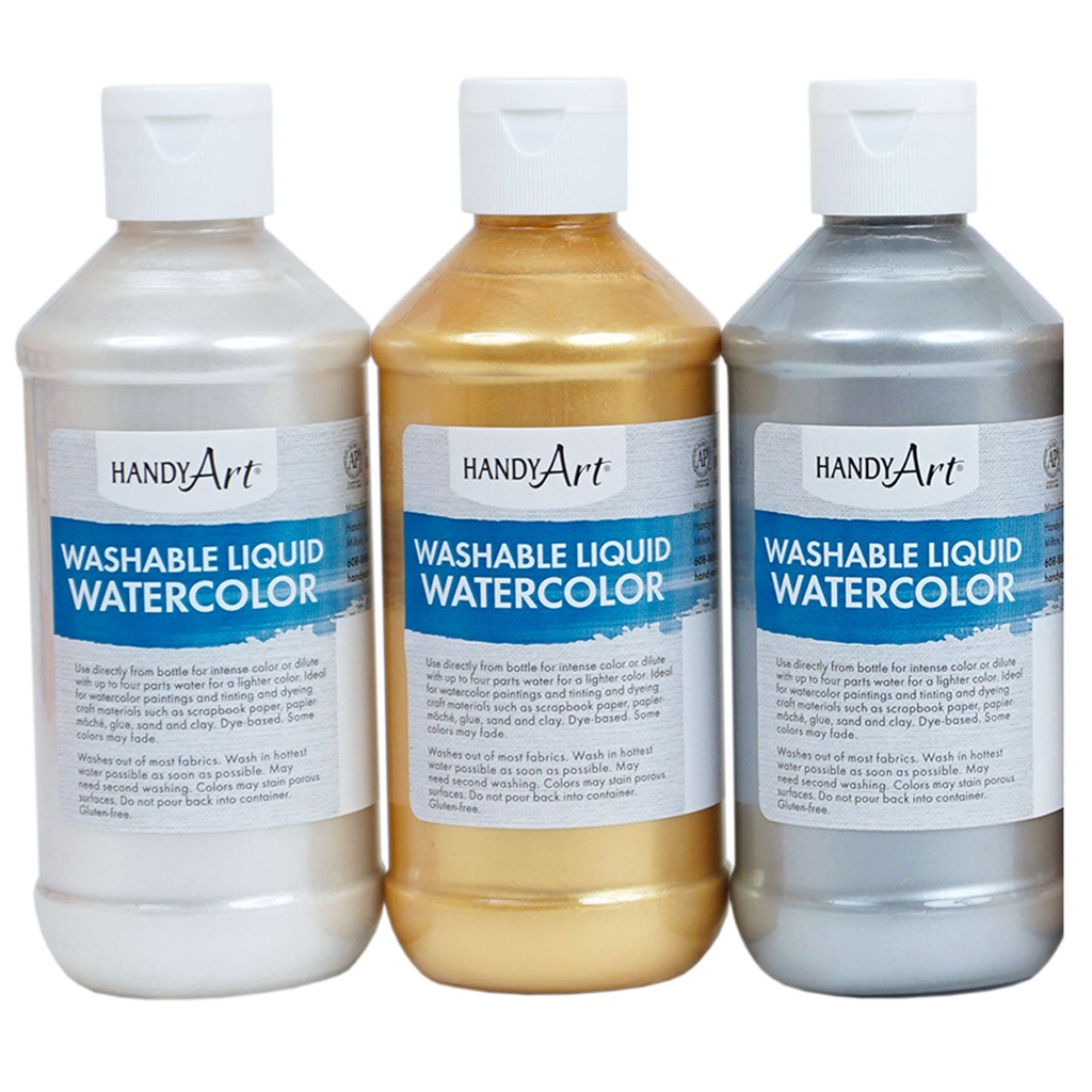 Metallic 8 oz Liquid Watercolor Set of 6