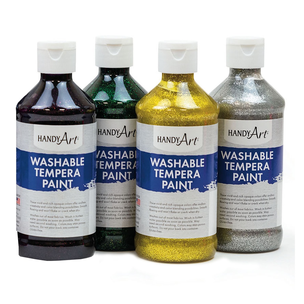 Glitter Washable 8 oz Paint Set of 9