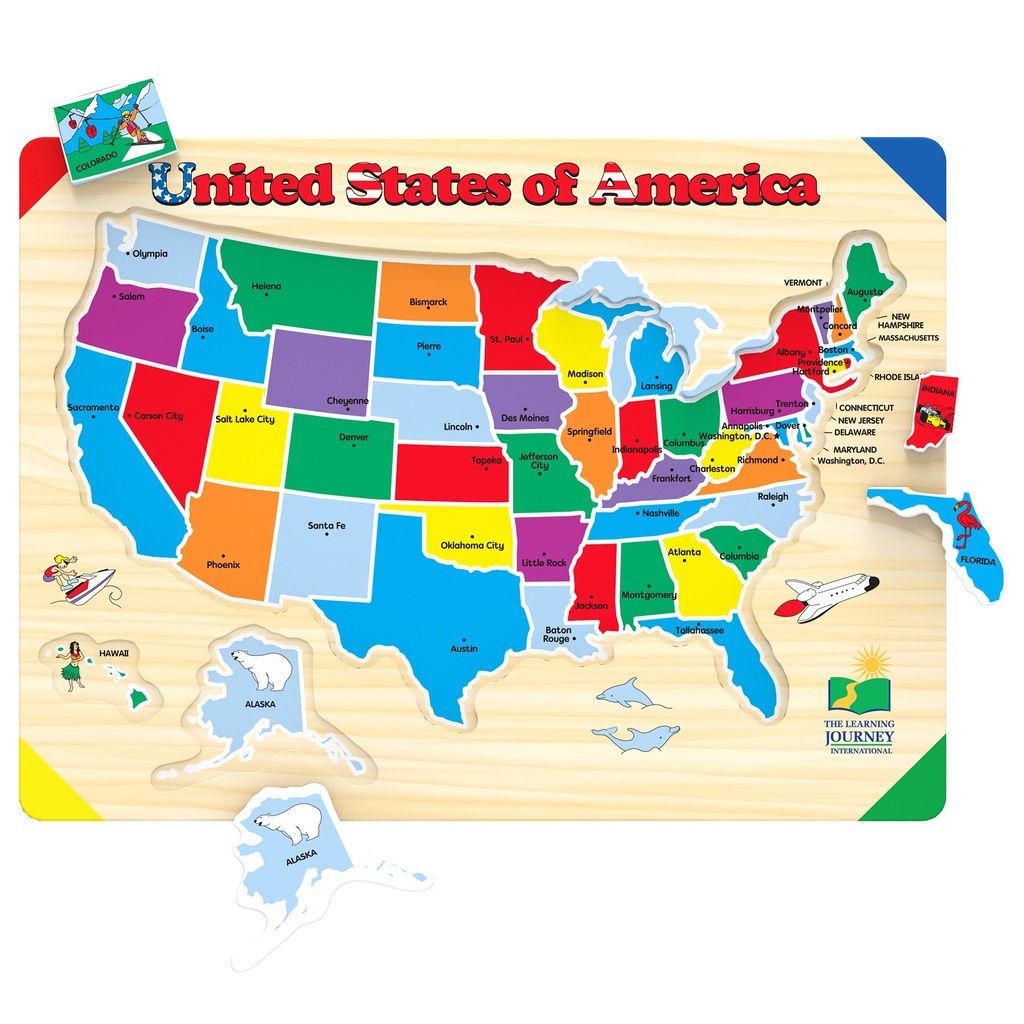 Lift & Learn USA Map Puzzle