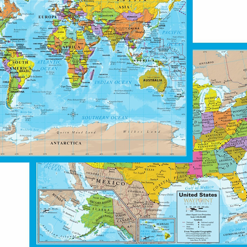 World/USA Laminated Notebook Maps 12 Count