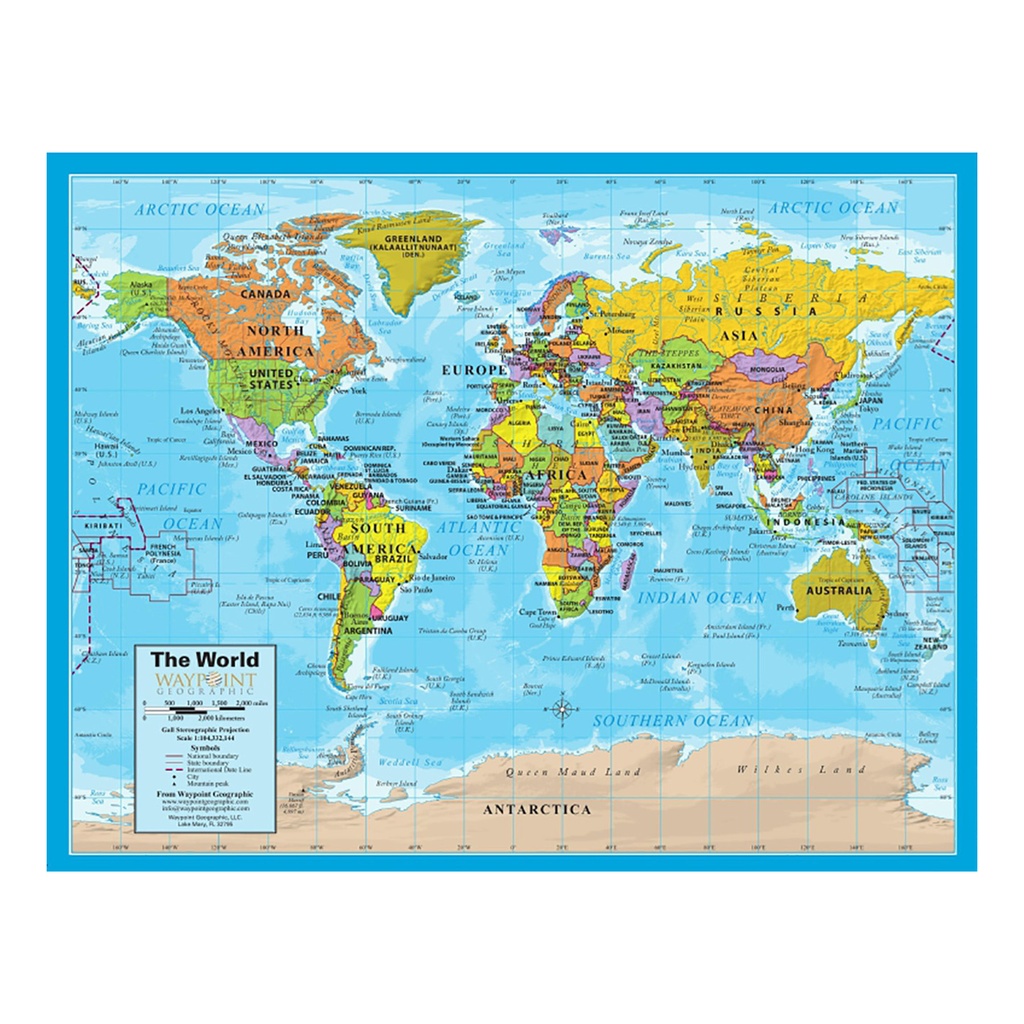 World/USA Laminated Notebook Maps 12 Count