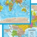 World/USA Laminated Notebook Maps 32 Count