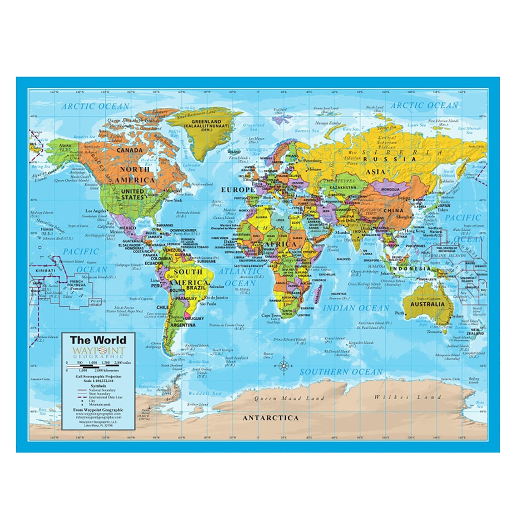 World/USA Laminated Notebook Maps 32 Count