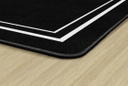 Simply Stylish Black & White Border 7'6" X 12' Rectangle Carpet