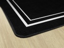 Simply Stylish Black & White Border 7'6" X 12' Rectangle Carpet