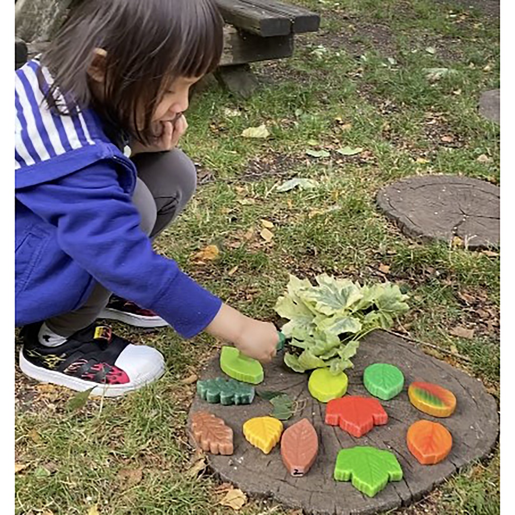 Leaves Sensory Play Stones Set of 12