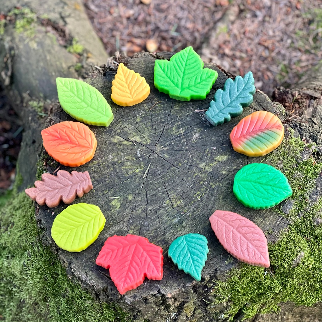 Leaves Sensory Play Stones Set of 12