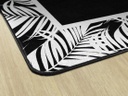 Simply Stylish Black & White Greenery Border 5' X 7'6" Rectangle Carpet